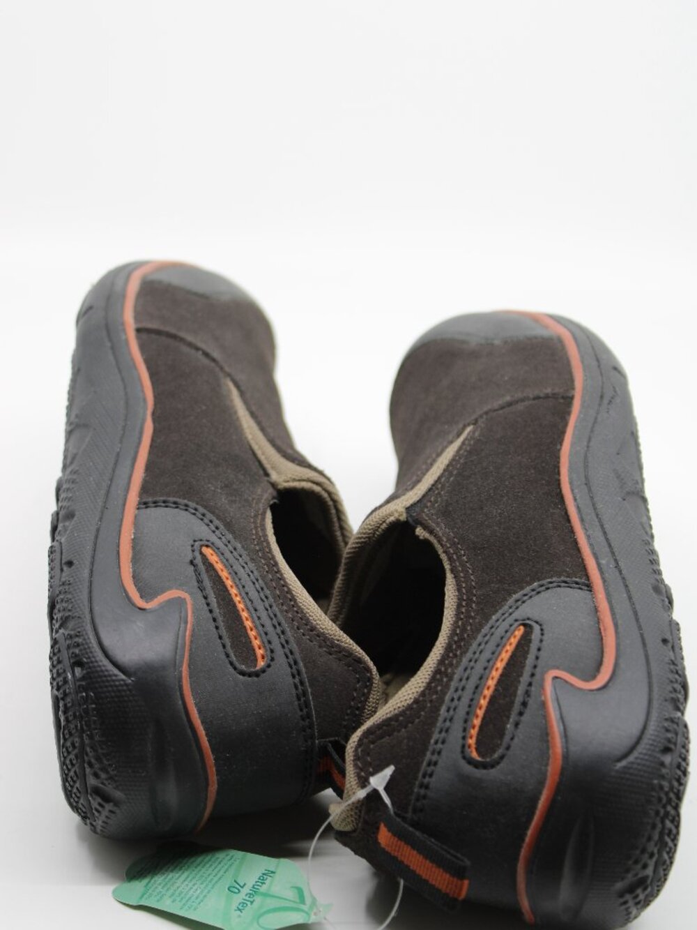 Lands' End Men Casual Shoes Moccasins Slip on 8.5 Loafers Brown Suede Cushion